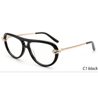 Montures optiques confortables et durables, en acétate et métal, lunettes de vue tendance