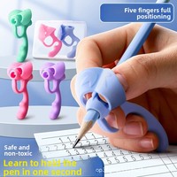 Ensemble de crayons correcteurs à cinq doigts pour débutants, guide pour les élèves de maternelle et d'école primaire, capuchons de crayons pour enfants