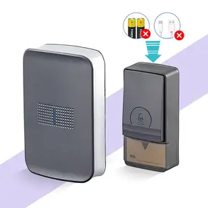 Timbre de botón inalámbrico inteligente, timbre de acordes, anillo de música, batería cinética, timbre de puerta gratis, timbres autoalimentados - Product Image 1