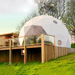 Usine directe 2025 nouveau Design luxe PVC dôme géodésique tente étanche Igloo tente pour Camping en plein air Resorts Heavy Duty 5M <span class=keywords><strong>Bay</strong></span> - Product Image 4