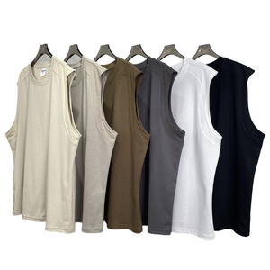 T-shirts sans manches de qualité supérieure unisexes 190GSM pour la salle de sport, impression personnalisée par broderie, séchage rapide, respirant, pour hommes - Product Image 3