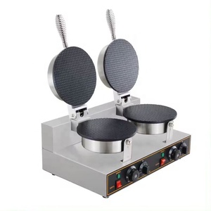 Double Bakers Snack Machines Commercial Electric Ice Cream Cone Gaufrier Machine Egg Roll Maker Machine - Product Image 6