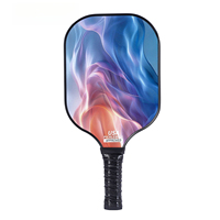 Nouvelle Raquette de Pickleball en Fibre de Verre Durable avec Noyau Alvéolé Antidérapant, Design Bleu Imprimé UV, pour Entraînement en Extérieur Enfants