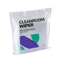 Chiffonnette de nettoyage en microfibre 100 % polyamide pour salle blanche, 9x9 pouces, Classe 10, sans peluches, pour lentilles optiques WIP-9000