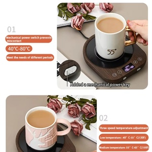 Smart <b>Heating</b> <b>Pad</b> Intelligent Timing Coffee Mug Warmer Temperature Adjustable Household Office Auto Tea Water Cup - Product Image 4