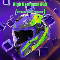 Casque de moto modulaire homologué DOT, à visière relevable, avec double visière, pour les motards adultes