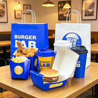 Boîte à hamburger en kraft personnalisée pour la vente en gros de poulet frit français, frites et autres plats à emporter – Emballage rapide pour la restauration rapide
