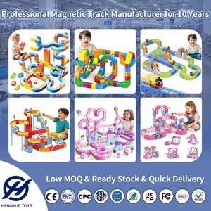 Bloques de Construcción Magnéticos, Pistas, Juguete de Coche Mágico, Ensamblaje DIY, STEM Educativo, Riel de Plástico, <span class=keywords><strong>Tren</strong></span>, Cubo, Juego de Juguetes de Encaje para Niños de 3+ Años - Product Image 6