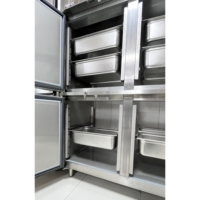 Refroidisseur d'air commercial Belnor à 4 portes en acier inoxydable 201 avec contrôle numérique de la température pour restaurant et cuisine