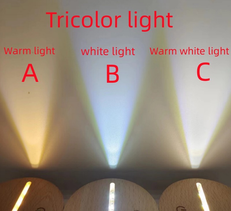 5V USB 3D Lamp LED Oval Wood Night Light Base for DIY