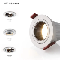 Spot LED encastré au plafond, lampe à angle réglable, interrupteur à bouton, variateur d'intensité, aluminium, 9W, 12W, AC110V-220V, pour maison, bureau, magasin