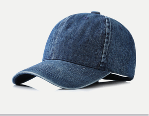 Gorra de béisbol de 6 paneles de mezclilla lavada suave al por mayor de fábrica, gorra de papá sin estructura con logo personalizado, gorra de mezclilla índigo ajustable, gorras - Product Image 3