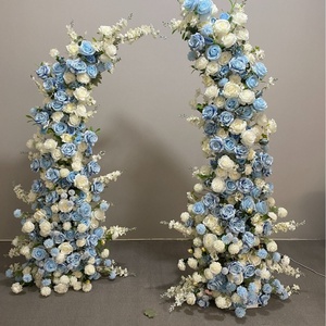 Set di Fiori in Seta per Arco Nuziale, Decorazione Matrimoniale Trendy Stile Instagram, Composizione Floreale per Sfondo Fotografico Nuziale - Product Image 2