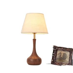 Walnut Wood Solid American Retro <b>Table</b> <b>Lamp</b> Simple Cozy Style for Bedroom Study or Hotel Vintage Look Bedside <b>Table</b> <b>Lamp</b> - Product Image 5