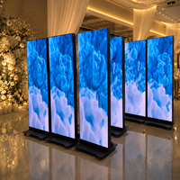 Écran d'affichage LED pliable P2.5 pour intérieur, ultra fin, HD, affichage publicitaire commercial pour stand d'exposition