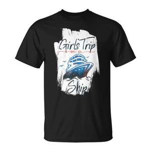 Camiseta para viaje de chicas en barco, atuendo de grupo para vacaciones en crucero - Product Image 1