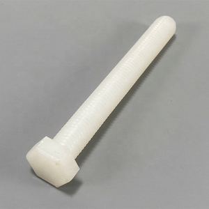 Pernos de Cabeza Hexagonal de Nylon Blanco, Rosca Métrica ANSI/JIS M2.5, Fijaciones de Rosca Completa, Grado GR5, Acabado Recubierto para Muebles y Equipos - Product Image 2