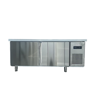 Table de préparation robuste en acier inoxydable JUNHE avec ventilateur de refroidissement pour cuisine, qualité alimentaire 304, usage commercial