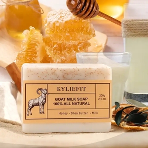 Savon au Lait de Chèvre de Thaïlande Marque Blanche, Infusé au Sel Marin et à l'Huile de Coco, Éclaircissant, Blanchissant, Antiseptique, Amincissant pour Peau Sensible - Product Image 1