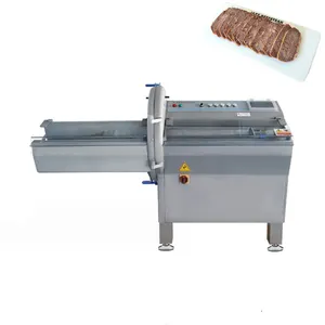 Máquina de corte de carne para serviço pesado, fatiador de peito de carne congelado salmão