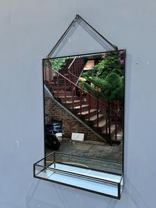 Modern Decorative <b>Mirror</b> Shelves Made Brass <b>Mirror</b> for Home <b>Decor</b> Showcase Storage Wall Mounting Supplier Uttar Pradesh - Product Image 3