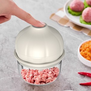 Picadora eléctrica portátil de ajo y cebolla, Mini procesador de alimentos inalámbrico resistente al agua con 3 cuchillas afiladas de acero inoxidable para uso doméstico - Product Image 4