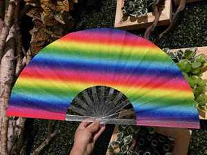 Abanicos de Bambú de 13 Pulgadas, Abanicos Grandes para Baile, Arte Folclórico Tradicional, Abanicos Pintados para Decoración del Hogar y Regalos Empresariales - Product Image 6