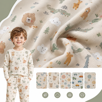 Tissu en jersey de coton lyocell imprimé sur mesure, textile tricoté doux pour ensembles à manches longues pour garçons, vêtements décontractés pour enfants, vente en gros au mètre