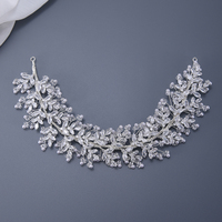 Coiffe de mariée élégante en cuivre au design unique avec zircon, accessoires de cheveux de mariage pour femme avec perles d'imitation, zircone vintage