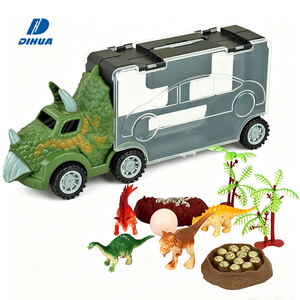 Set Gioco Camion Trasporto Dinosauri con Ruote Libere, Veicolo Giocattolo con Figure di Dinosauri - Product Image 1