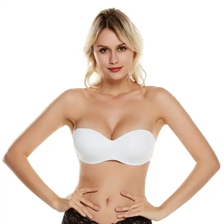 plus size strapless irremovable thin pad