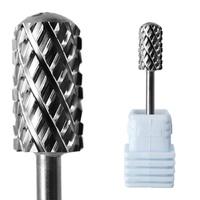 Foret à ongles professionnel en carbure de tungstène à tête lisse de type baril, 3/32 pouces, pour manucure, outils de lime à ongles, Pro Berra