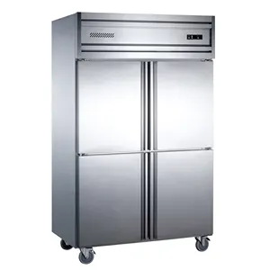 Comercial frigorífico equipo de acero inoxidable 4 puerta congelador vertical refrigerador venta