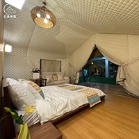 Tente de glamping de luxe pour l'hôtellerie, maison conteneur extensible, PVC imperméable pour hôtel préfabriqué