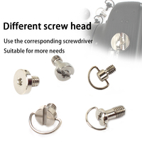 1/4 inch statiefbevestiging snelkoppeling D-ring gesleufde zeskant verborgen mini spionagecamera roestvrijstalen schroef