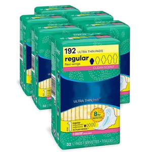 Almohadillas <span class=keywords><strong>femeninas</strong></span> ultrafinas para mujeres <span class=keywords><strong>Extra</strong></span> <span class=keywords><strong>largas</strong></span> Super absorbente con alas sin perfume - Product Image 1
