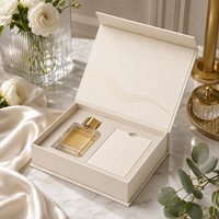 Boîte cadeau de parfum cosmétique personnalisée, emballage en carton rigide magnétique de luxe avec plateau d'insertion pour flacons de parfum