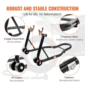 SLKE Outil de réparation Support de cale réglable Support de <span class=keywords><strong>roue</strong></span> Support de paddock de moto U + L Bras oscillant Fourche Moteur Support arrière Ascenseur - Product Image 4
