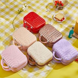 Valise de maquillage 4 pouces BSCI Factory, mini-valise à roulettes motif lapin, trousse de toilette de dessin animé - Product Image 4