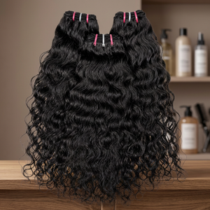 Cheveux humains 100% Remy en trame, couleur noir naturel, longs et bouclés, taille personnalisable - Product Image 5