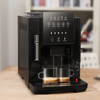 Machine à café expresso électrique automatique en acier inoxydable multifonctionnelle pour la maison avec affichage multilingue