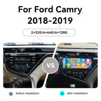 ZWNAV Émetteur FM et amplificateur de navigation GPS 12,3 pouces pour autoradio multimédia Ford Camry 2018-2019