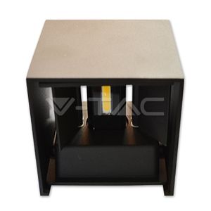 V-TAC VT-759 3000K 6W COB LED lampada da parete quadrata per esterni IP65 nero - Product Image 3