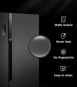 Refrigerador de Doble Puerta Retro 608L para Cocina Doméstica Pequeños Electrodomésticos Estilo Europeo Lindo en Rojo y Negro - Product Image 3