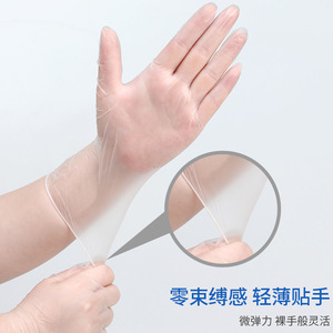 Guantes desechables de PVC negros para tareas domésticas, uso en la cocina, antideslizantes, 100 piezas por caja - Product Image 4