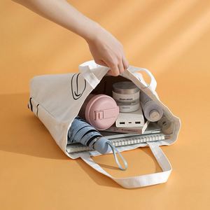 Custom Big Cotton Canvas Tote Bag with Custom Printed Logo <b>Small</b> Canvas Tote Bag for <b>Shopping</b> - Product Image 3