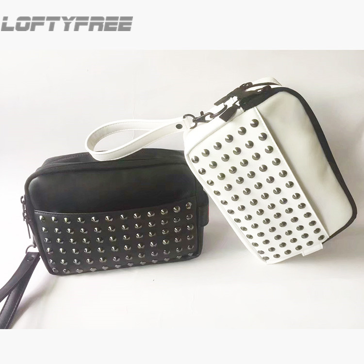 Новинка 2020, дамская сумка для гольфа с заклепками, сумочка из искусственной кожи, косметичка для женщин