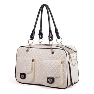 Teddy Pet Carrier Bag Portable Dog <b>Cat</b> Tote <b>Backpack</b> Solid Color White And Black 6 Jin Capacity - Product Image 3
