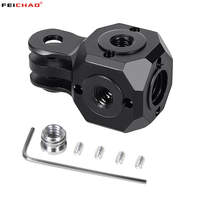 Mini Adattatore per Treppiede Magic Cube con Fori 1/4 3/8 ARRI per GoPro 13, Insta360 X4, Supporto per Microfono LED