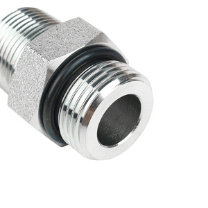 ข้อต่อท่อไฮดรอลิกเกลียวเหล็กคาร์บอน Gan Peng 6401 ข้อต่อเปลี่ยนทิศทางแบบอเมริกันมาตรฐาน พร้อมซีลปิดผนึก - Product Image 3